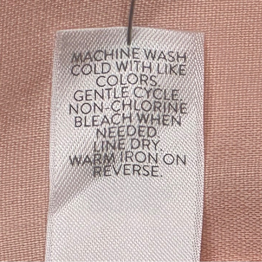 J. Jill Peach Pink Linen Stretch Slim Leg Elastic Waist Crop Pants Size 1X - Picture 8 of 8